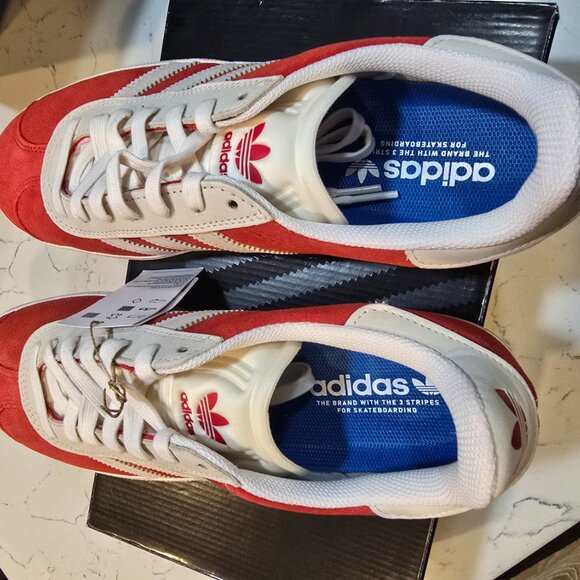 adidas Gazelle ADV Better Scarlet / Red / Gold Skateboarding JP5861 Mens Size 10 - Picture 7 of 9